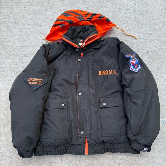 Vintage 90s Triple F.A.T Goose Cincinnati Bengals Coat - Picture 1 of 10